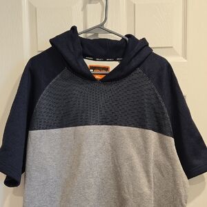 And1 Men's Navy and Gray Hoodie Pullover Sweater XLarge